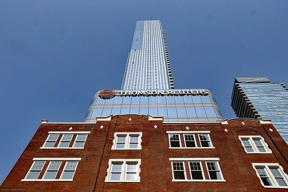 The Thomson Reuters head office in downtown Toronto, Canada.