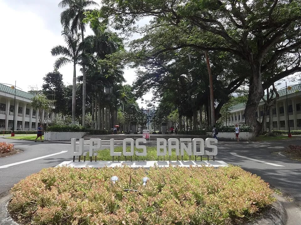 The front sign at the University of the Philippines Los Baños campus in Laguna.