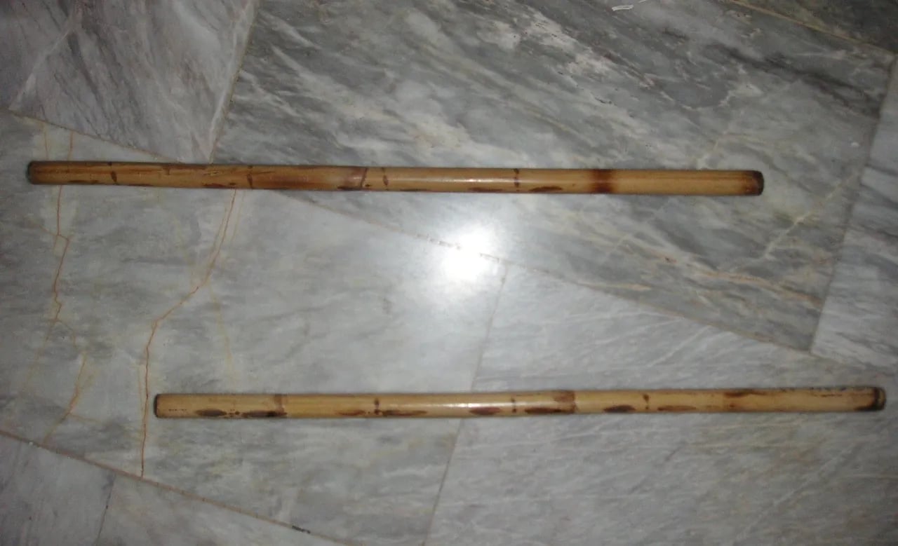 A pair of rattan sticks used in arnis.