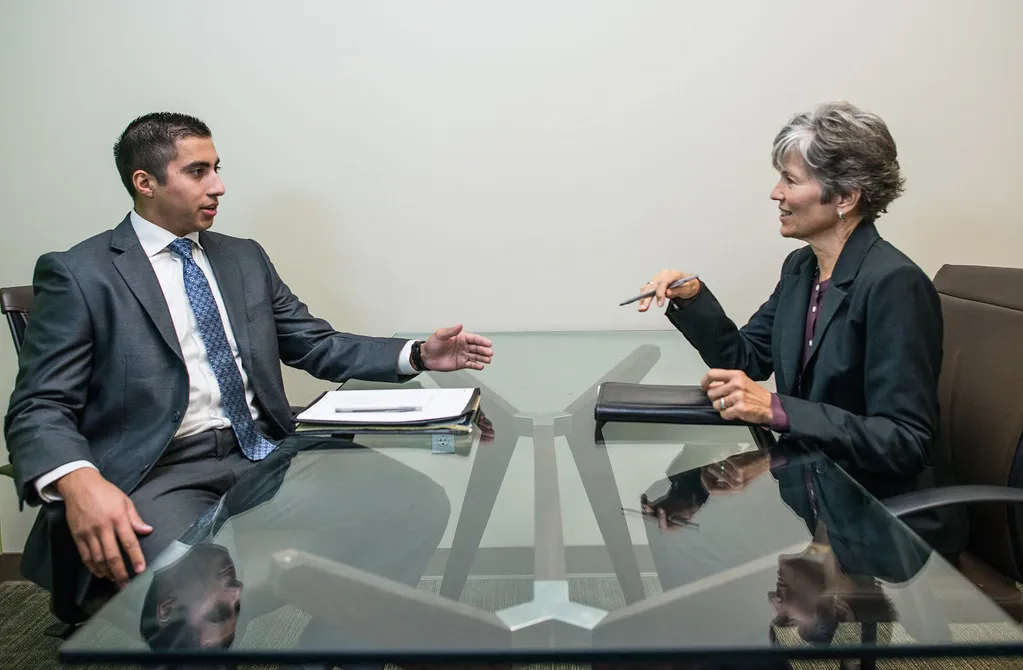 Young Man in a Interview