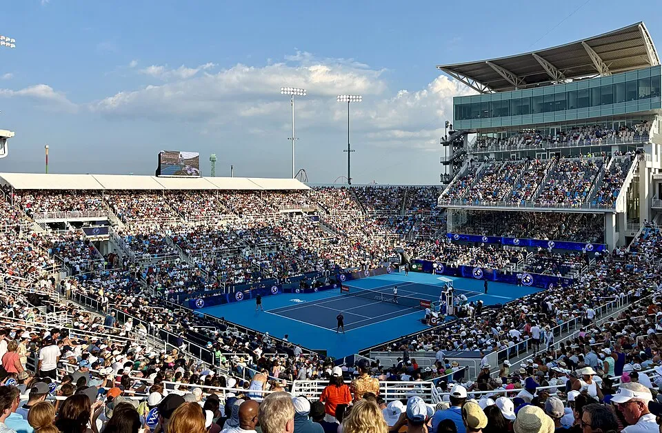 An archival 2025 view of P&G Center Court during the Cincinnati Open.